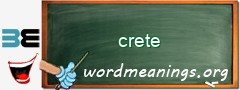 WordMeaning blackboard for crete